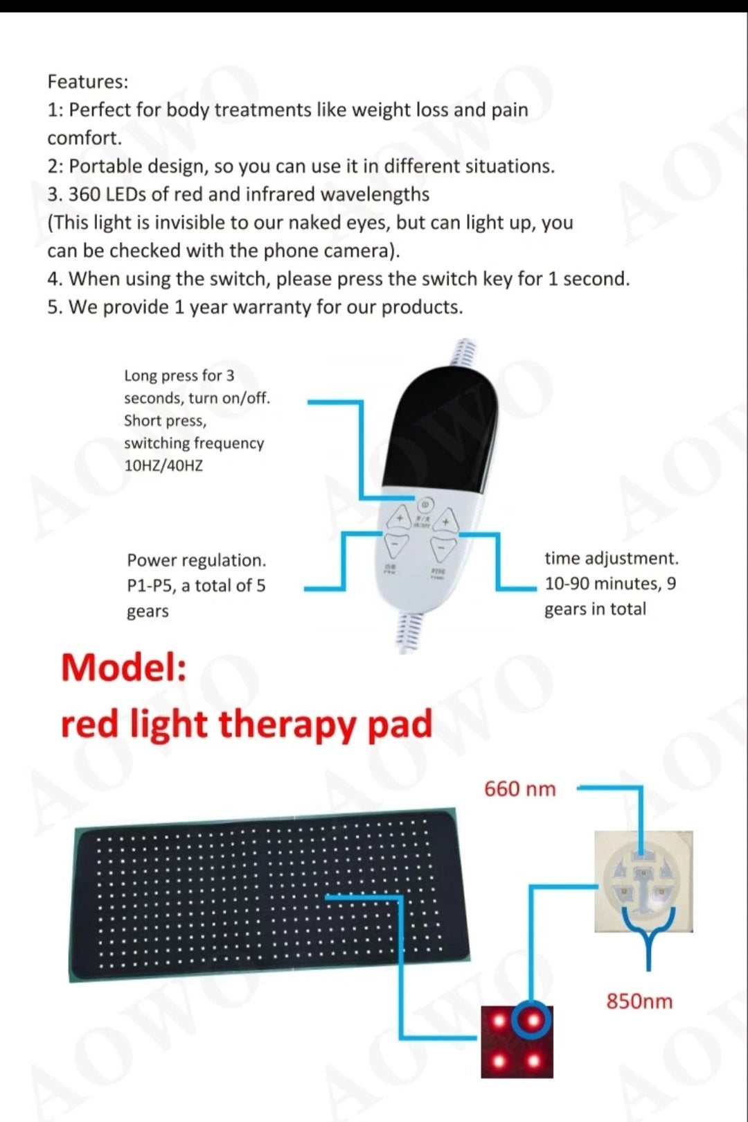 Red Light Therapy Mat for Body - 360 Leds Large Red & Infrared Light Therapy Pad Blanket with Infrared Light 850Nm & 660Nm for Full Body Waist Shoulder Muscle