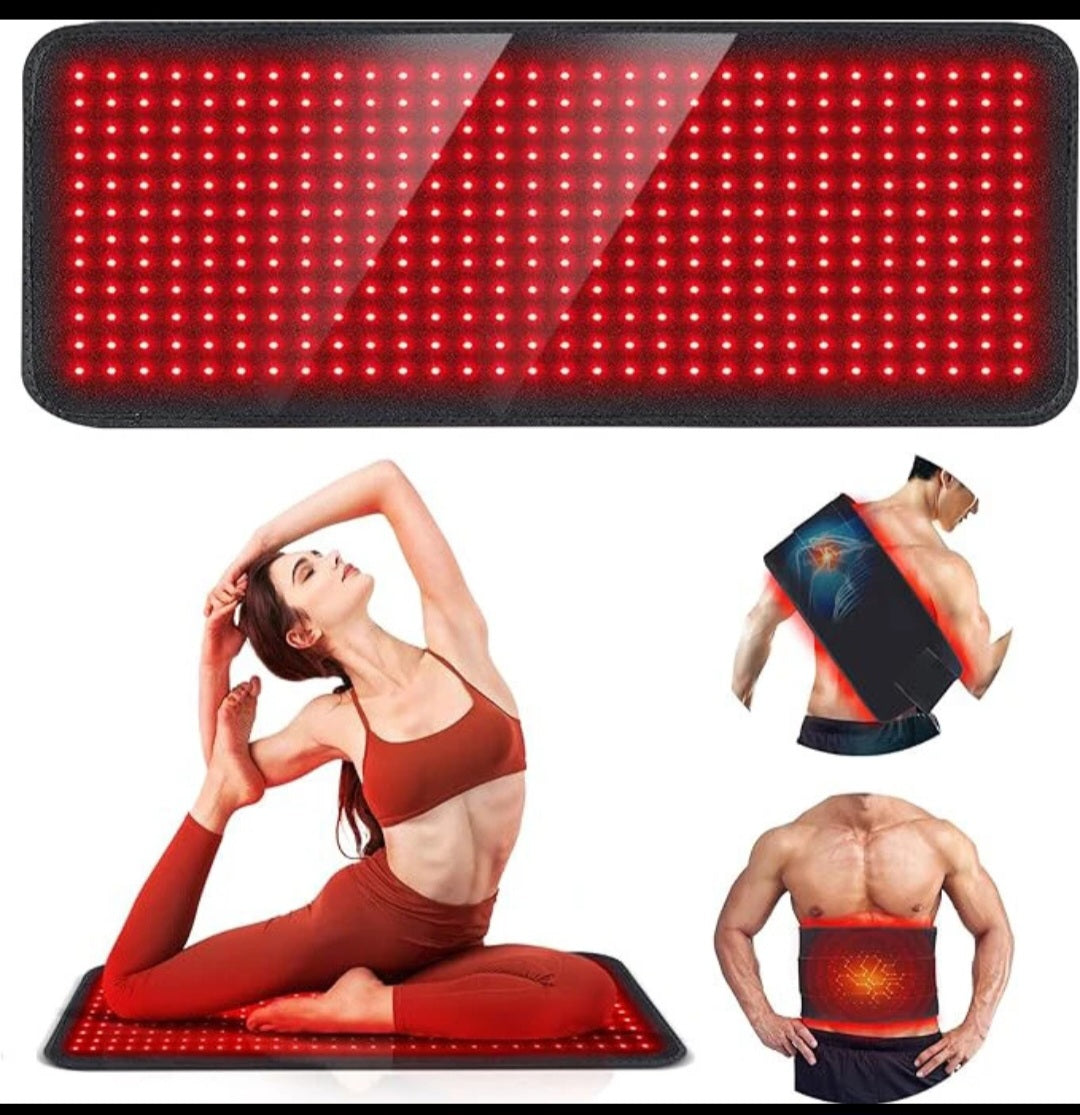 Red Light Therapy Mat for Body - 360 Leds Large Red & Infrared Light Therapy Pad Blanket with Infrared Light 850Nm & 660Nm for Full Body Waist Shoulder Muscle